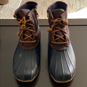 Sperry navy duck boots